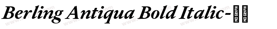 Berling Antiqua Bold Italic字体转换